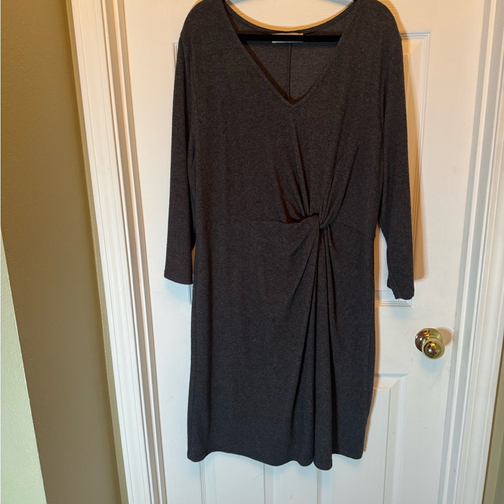 Chic Charcoal Long Sleeve Dress